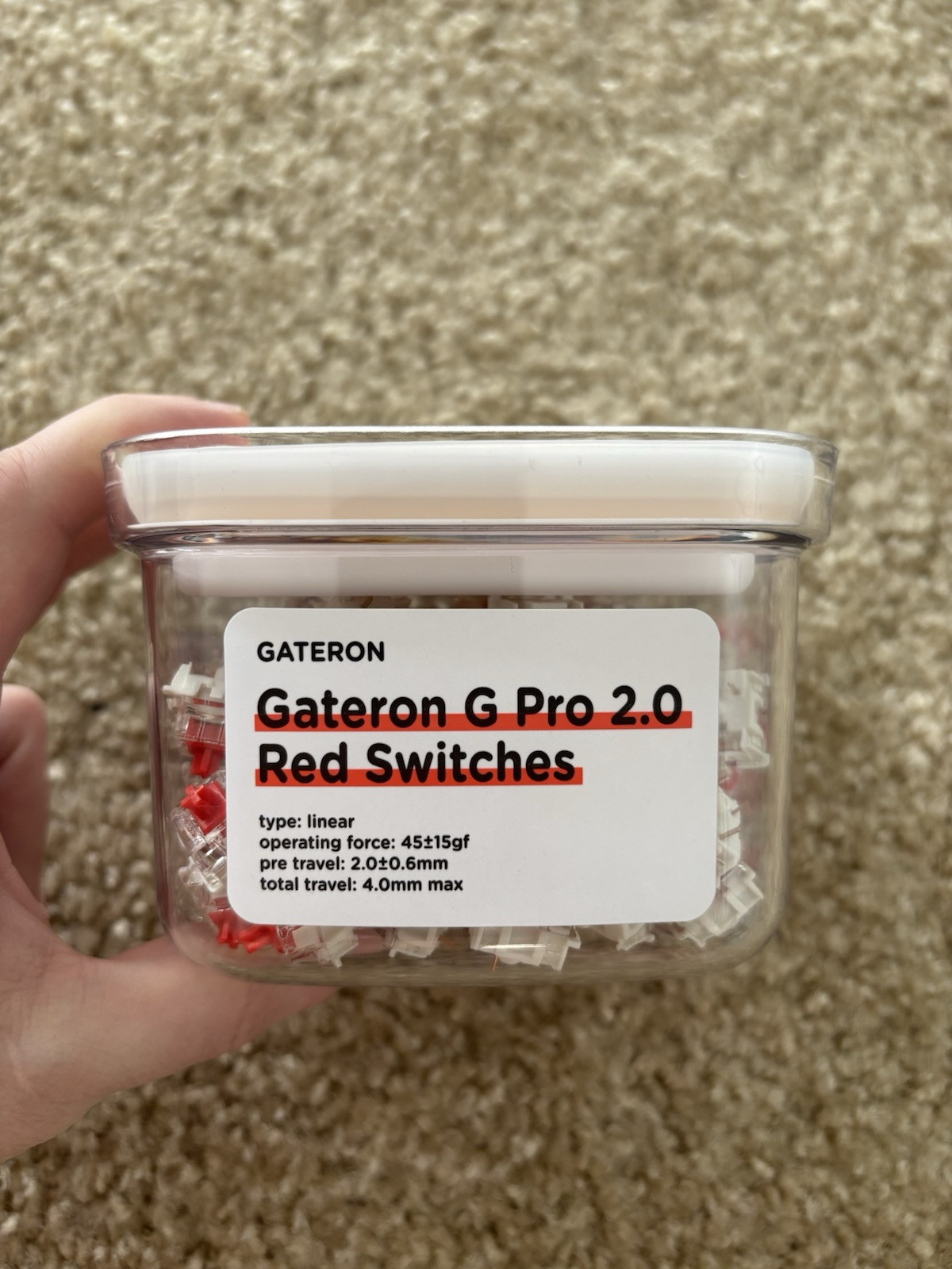Gateron G pro 2.0 Red Switch 110pcs