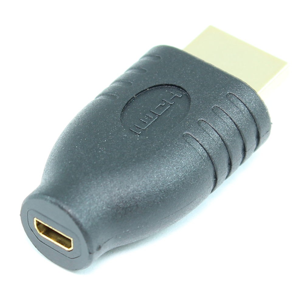Micro-HDMI (Type-D) FEMALE to HDMI A MALE Adapter  Gold Plated