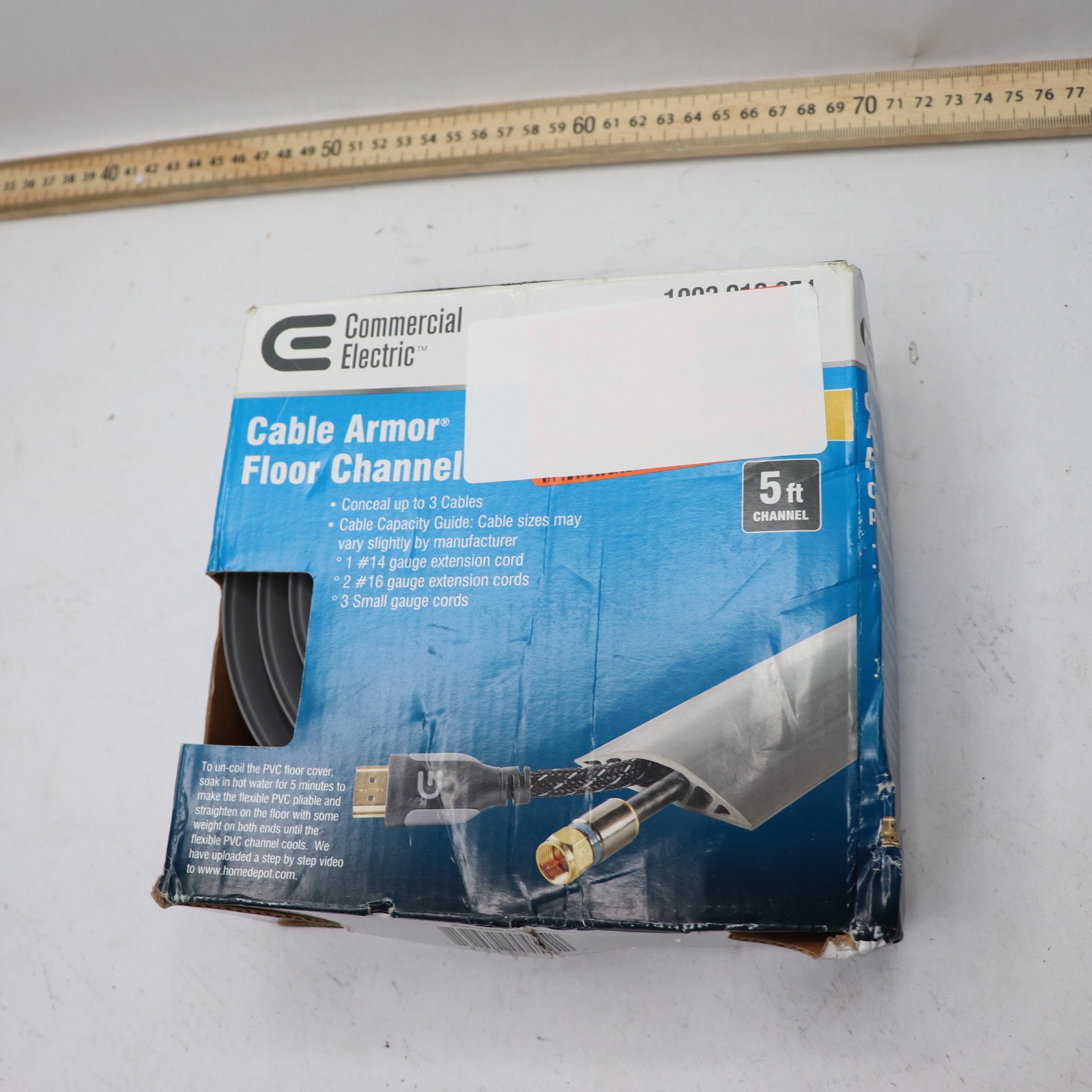 Commercial Electric Floor Cord Protector PVC Gray 5-ft A91-5G