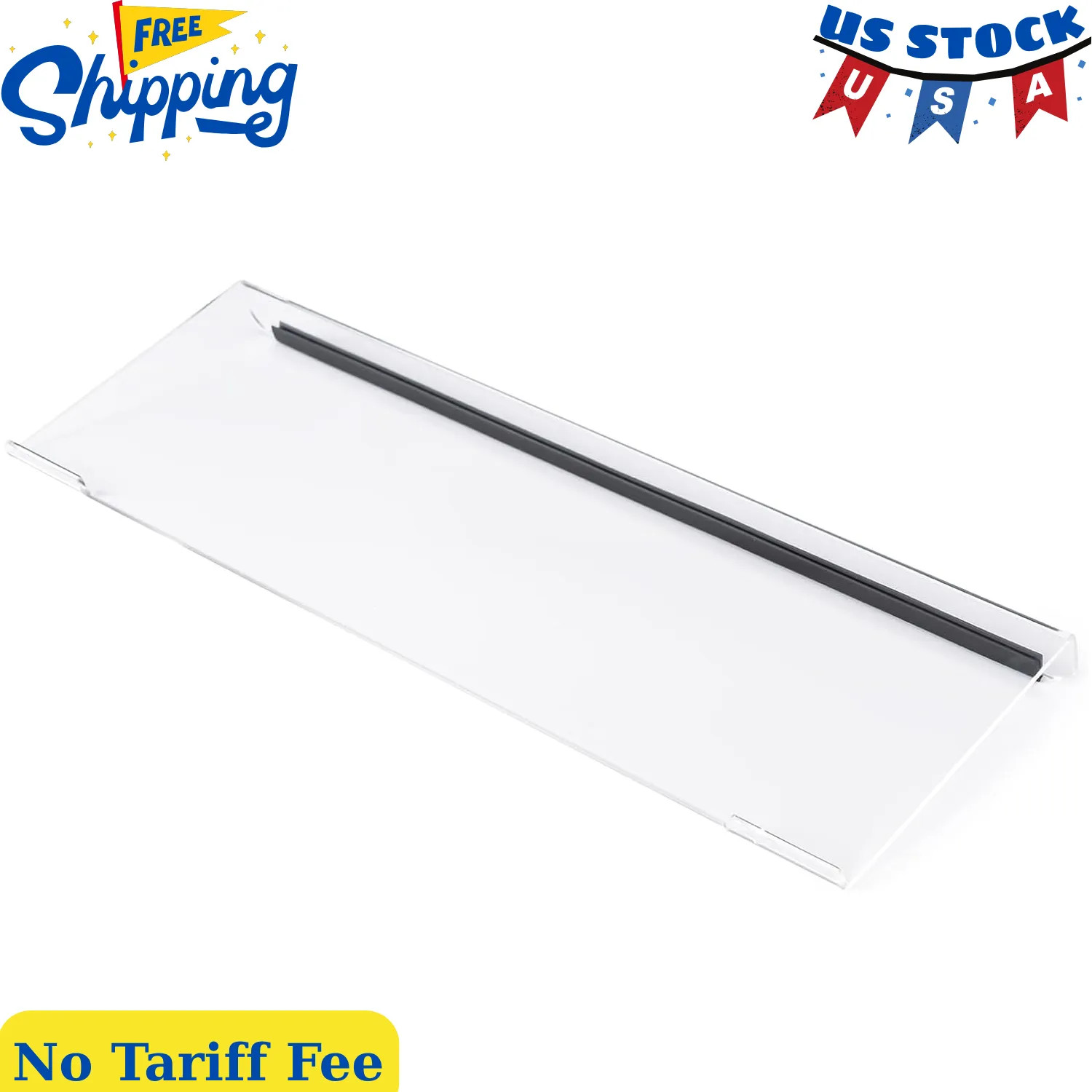 Clear Acrylic Tilted Computer Keyboard Stand Ergonomic Typing Holder