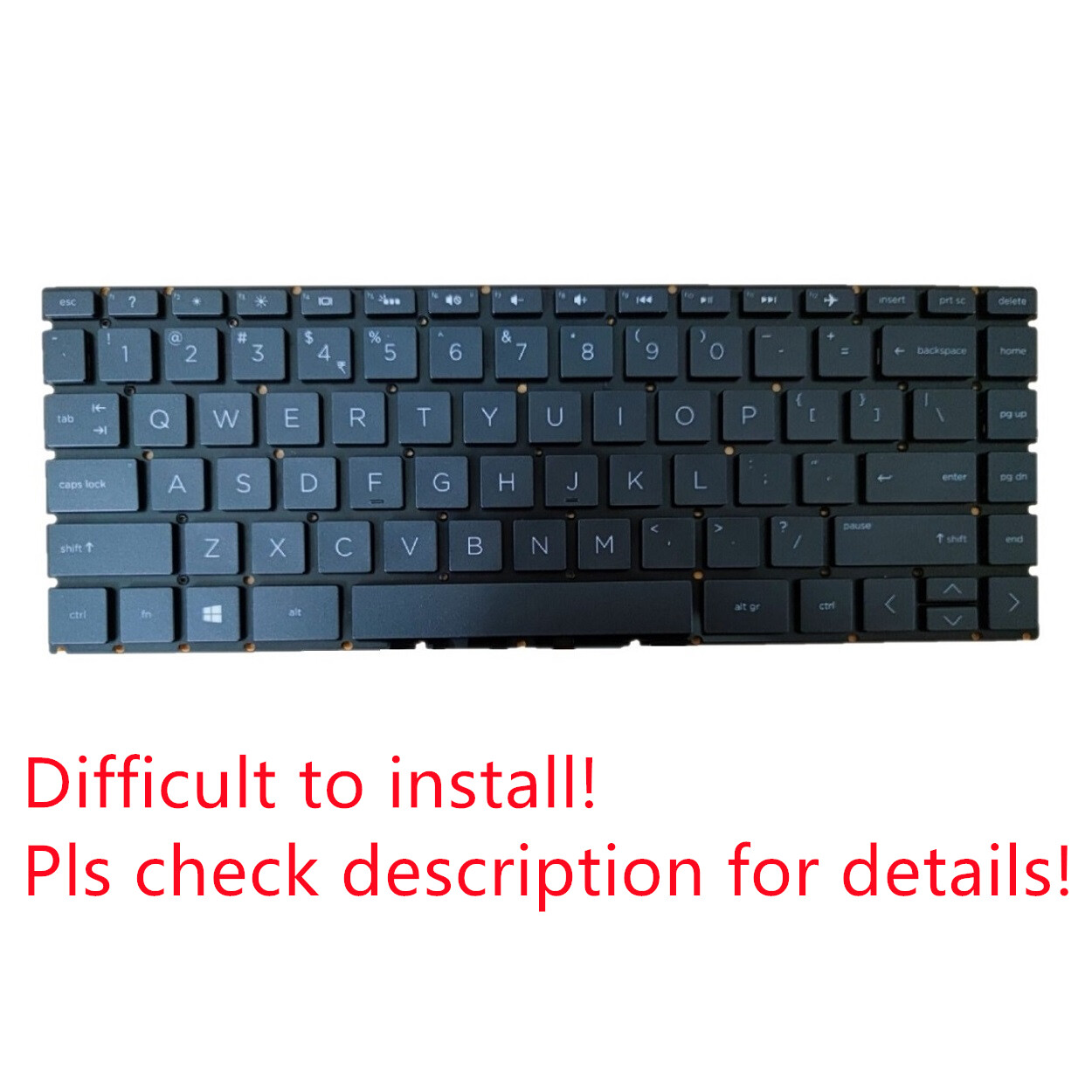 Original US Black Non-Backlit Keyboard for HP 14-cf1061st