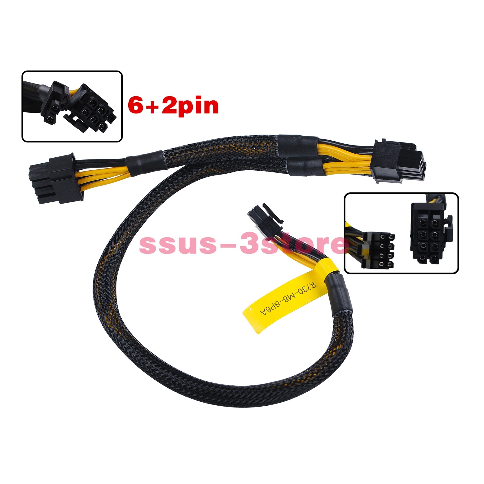 Mini 8 Pin to Dual 8(6+2) Pin GPU Power Cable For 2019 Mac Pro 35cm