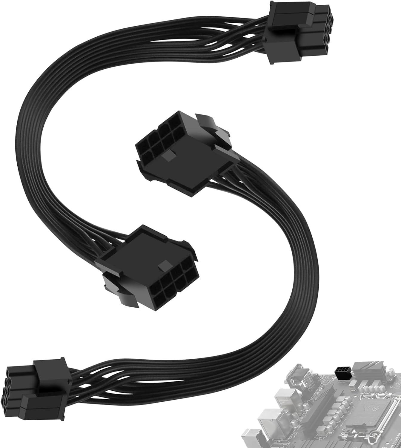 2 Pack 8 Pin CPU Power Extension Cable
