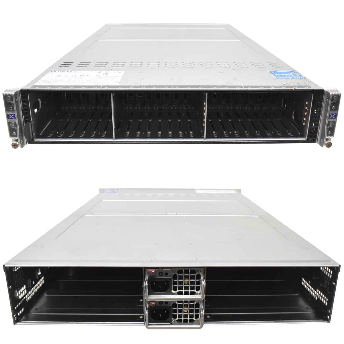 Nutanix 4 Node Server NXS2U4NS24G600 No Node 2x PSU 2090W CSE-217B 24x SFF 2.5