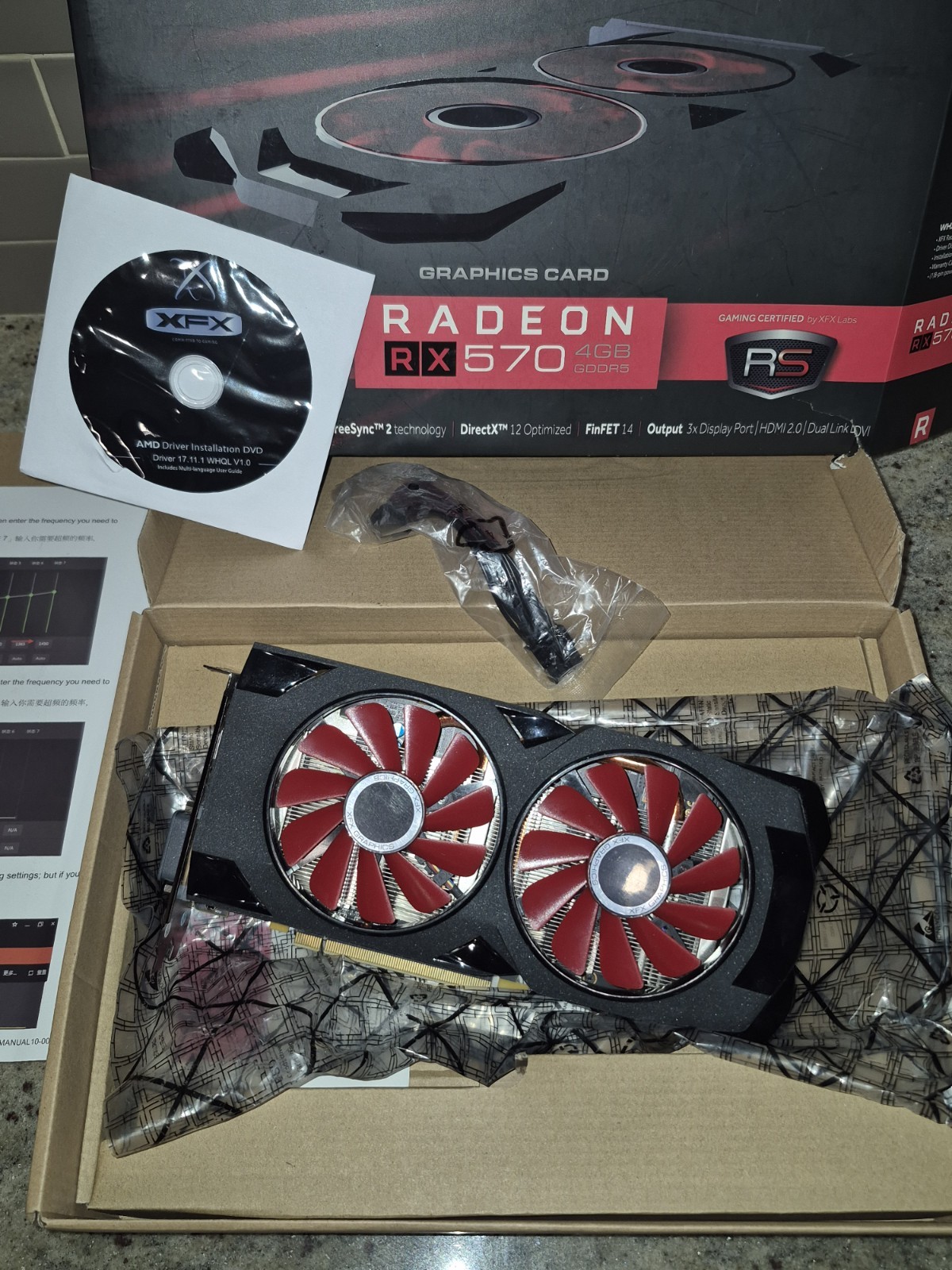 XFX Radeon RX 570 4GB GDDR5 Graphics Card RX-570P42 w/ Box