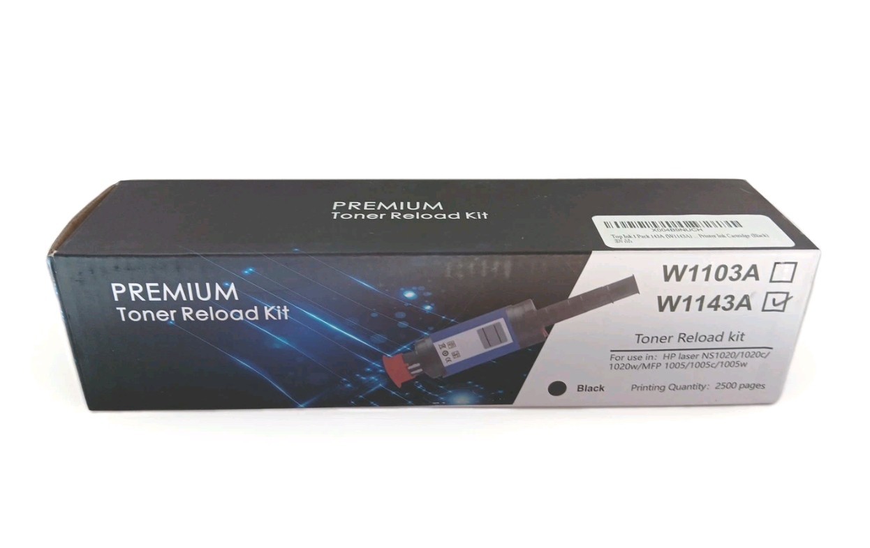 W1143A Black Toner Reload Kit Replacement for HP Laser NS1020/1020c/1020w