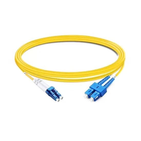 [2pcs] 1M‑10M LC UPC to SC UPC Duplex OS2 SM LSZH 2.0mm FTTH Fiber Patch Cord