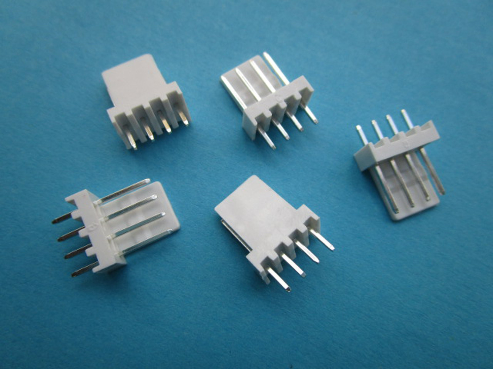 60 pcs 2510 Pitch 2.54mm 4 Pin Male Plug Connector Straight pin New