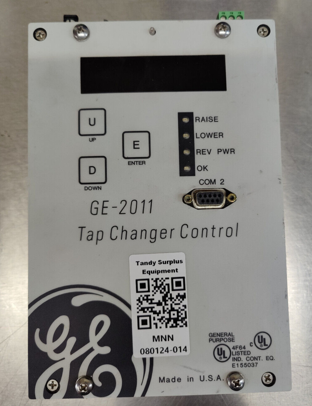 General Electric GE-2011 Tap Changer Control, B-0866