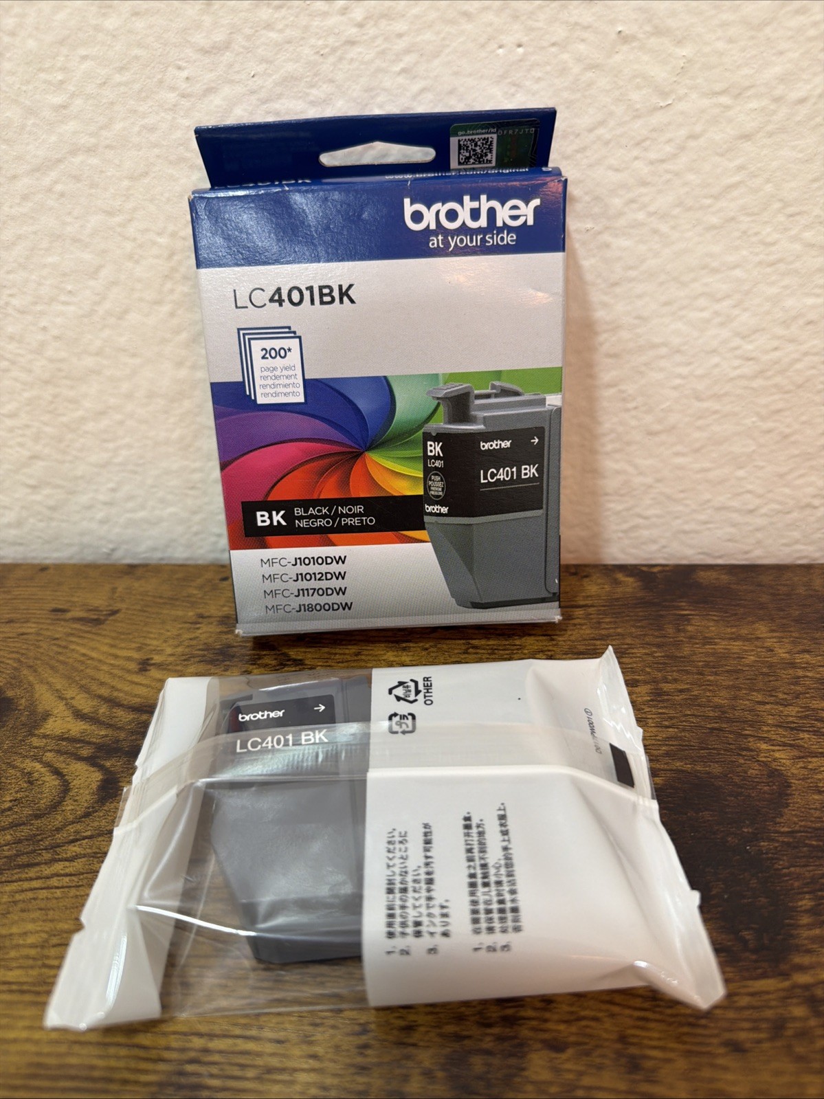 Genuine Brother LC401BK Standard Yield Black Ink Cartridge (Exp: 10/2028) - New