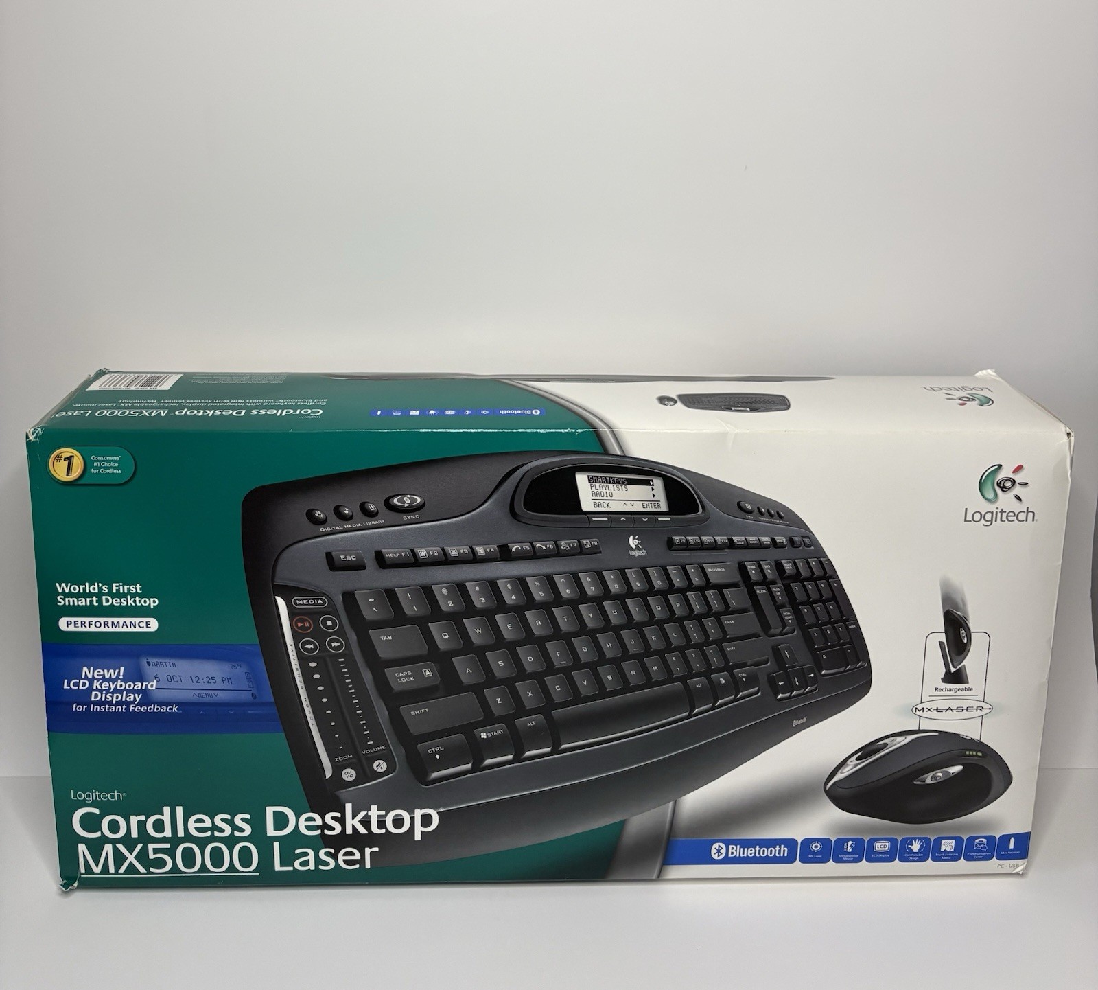 Logitech Cordless Desktop MX5000 Laser Bluetooth -New Open Box