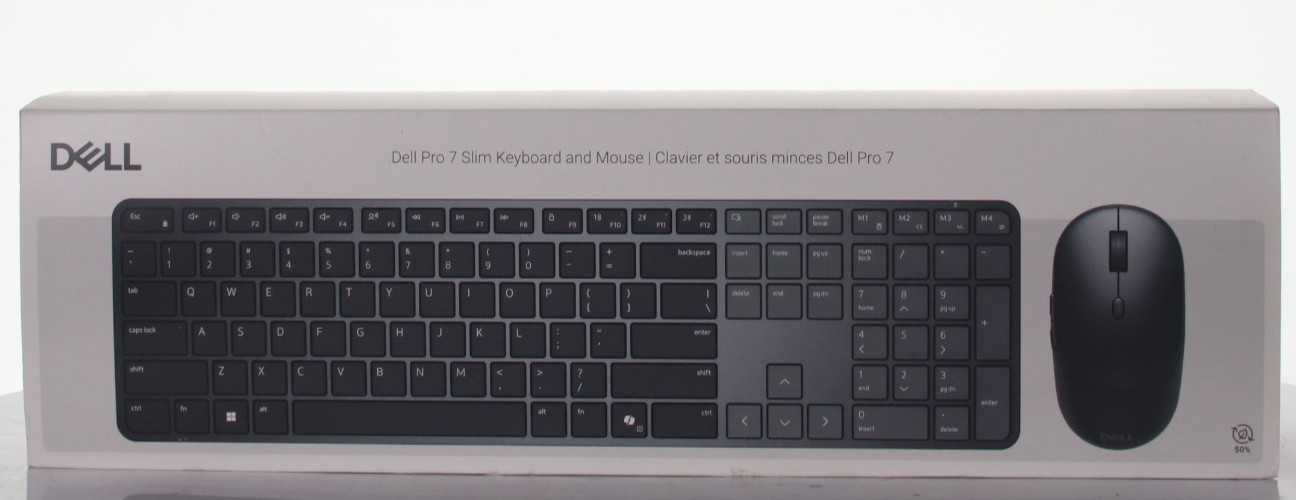 Dell Pro 7 Slim KM726 Wireless Eng Keyboard & Mouse Bundle Black *New-Sealed*