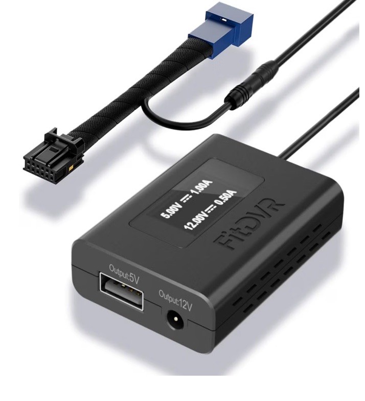 Dash Camera Power Adapter 12-Pin (Type B) for Hyundai & Kia Vehicles (D3-052)
