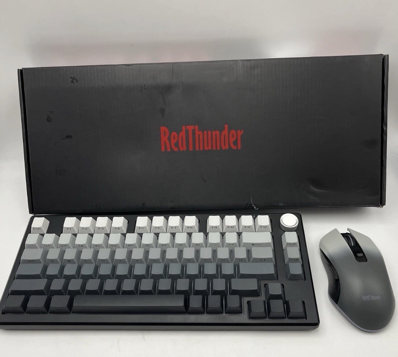 RedThunder K75 Wireless Mechanical Keyboard and Mouse Combo RGB Gradient Gray