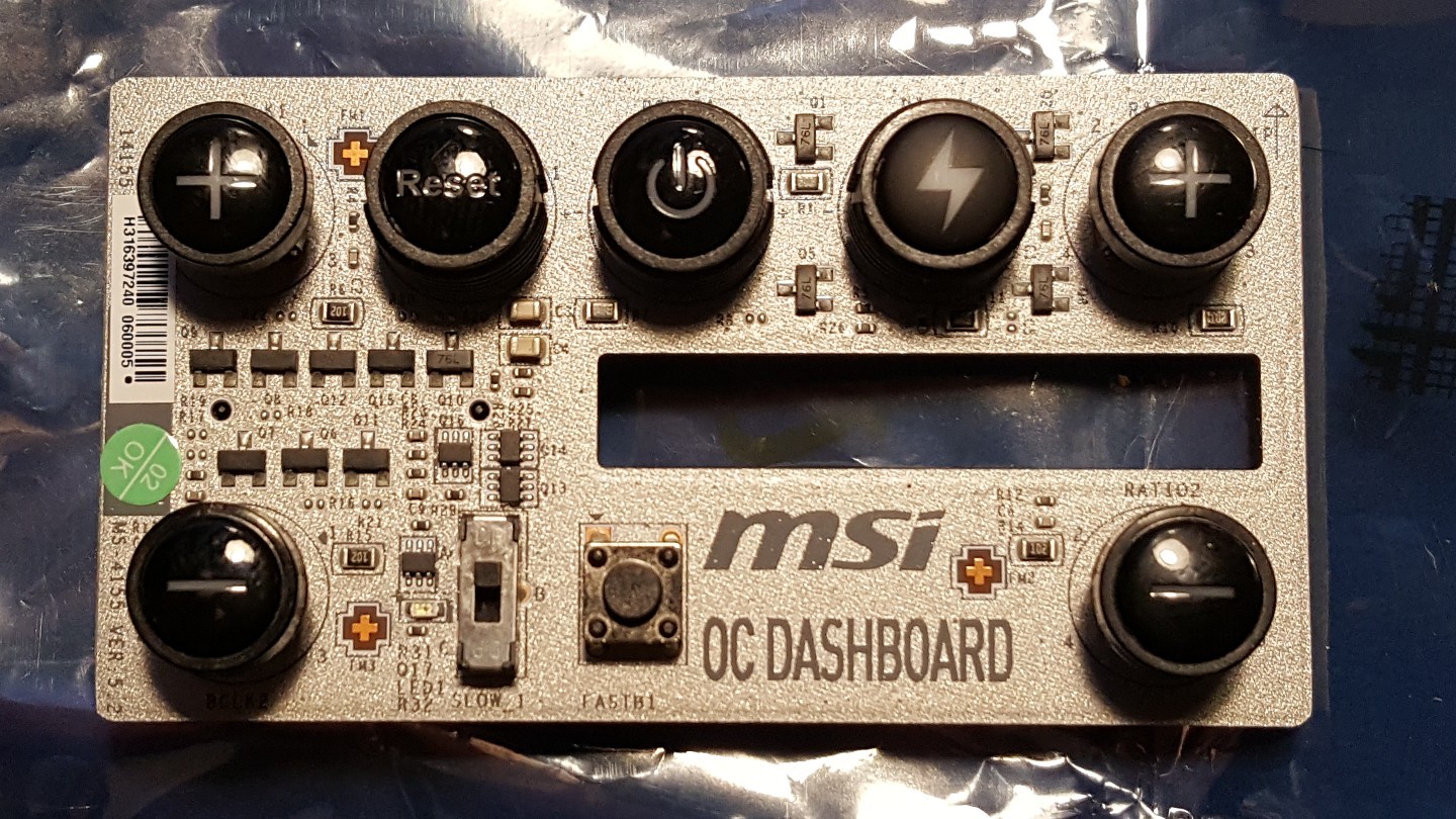 New MSI OC Dashboard & Dashboard Cable for MSI Z170 A Titanium Motherboard (oem)