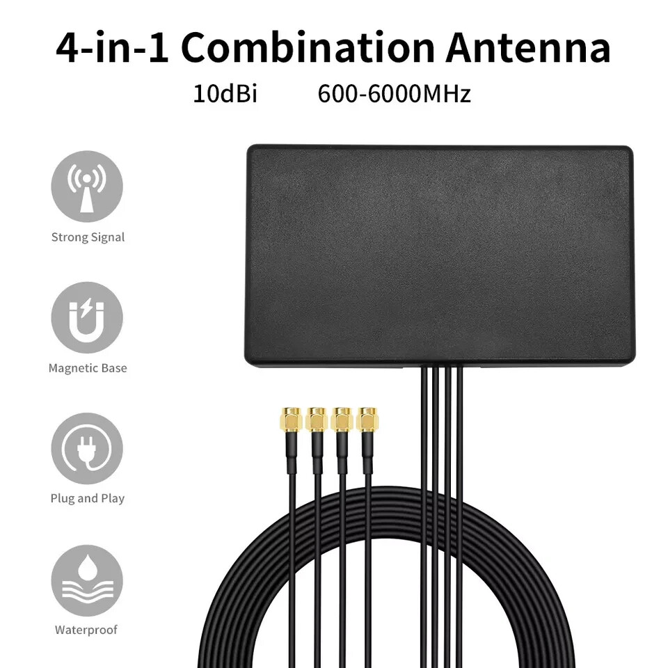4 In 1 Combine Antenna 5G 4G LTE WWAN Module Modem MIMO Antennae 600-6000Mhz