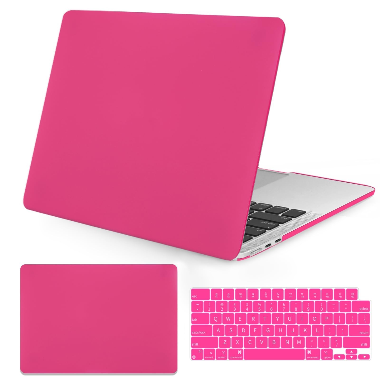 Seorsok Ultra Thin Plastic Hard Shell Keyboard Case MacBook Air Hot Pink 02