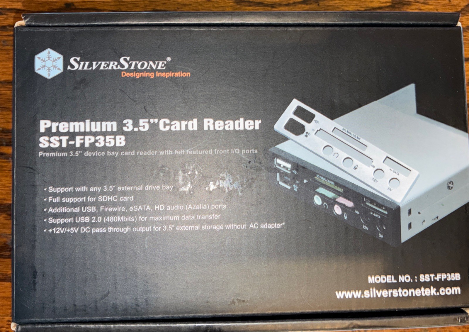 Silverstone SST-FP35B 3.5inch Bay I/O Ports Card Reader