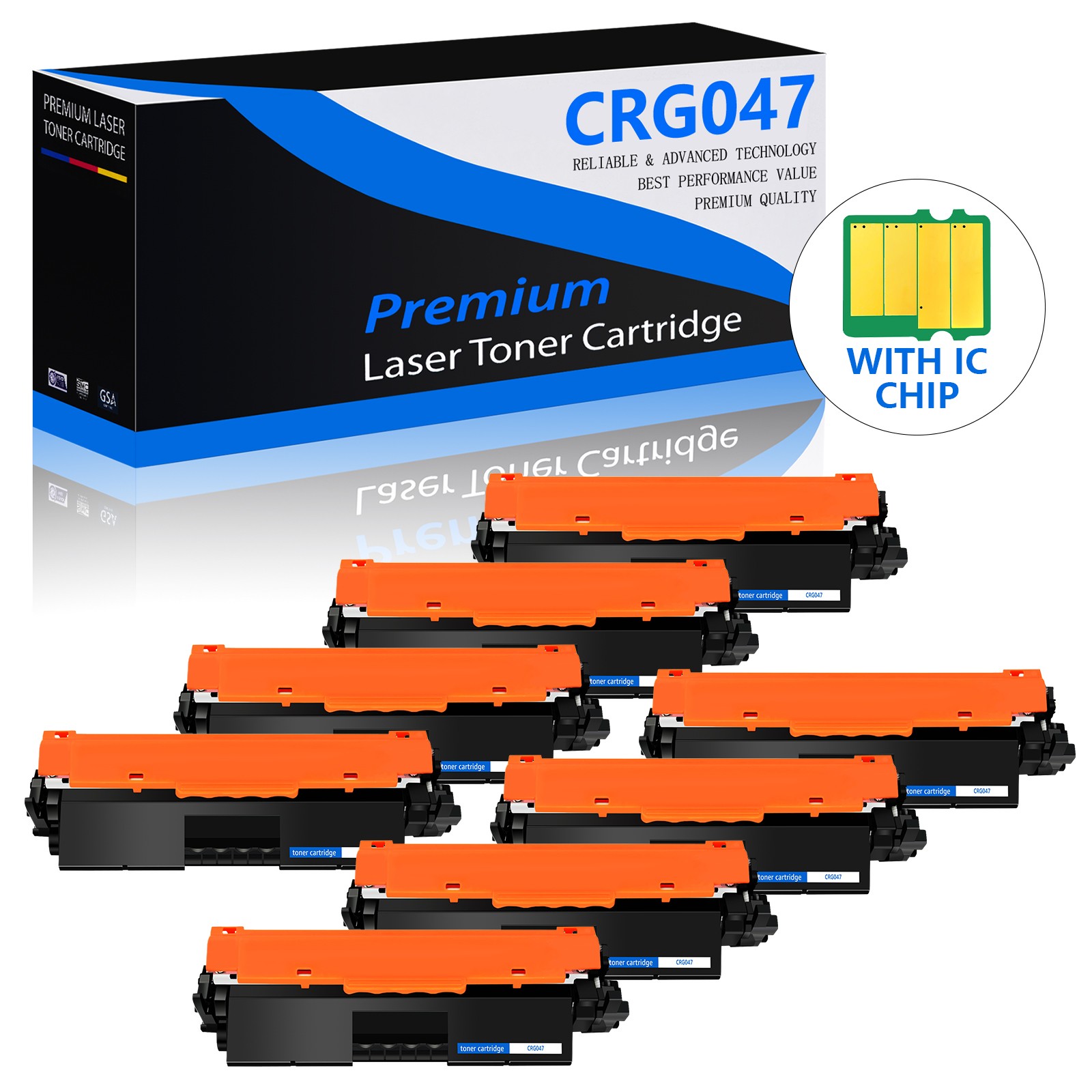8PK 047 Toner Cartridge Compatible for Canon CRG047 LBP112 MF112 MF110 LBP110