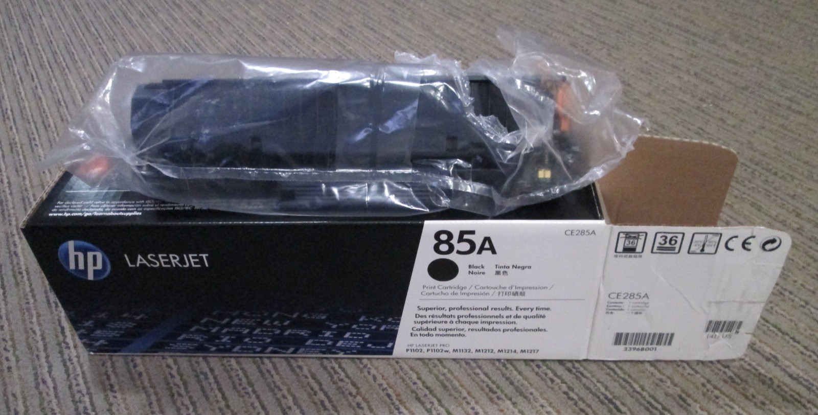 New Open Box Unused HP 85A CE285A Black Toner Cartridge