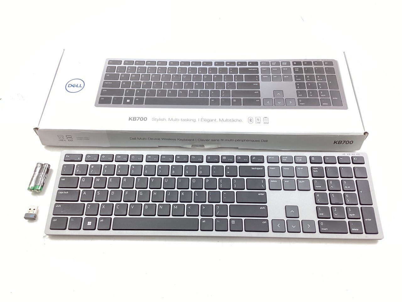 Dell KB700 Multi Device Wireless Keyboard - Gray - (KB700-GY-R-US)