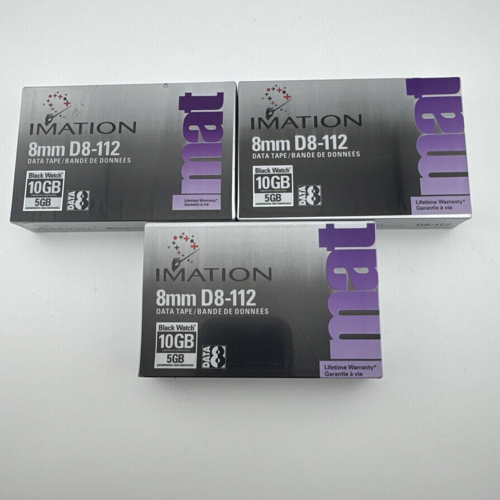 Lot Of 4 IMATION 8mm D8-112 Data Tape 10 GB New Factory Sealed