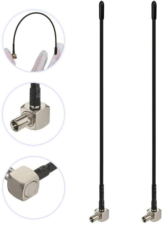 2-Pack 4G LTE TS9 Antenna Right Angle Flexible Male For MiFi Mobile Hotspot