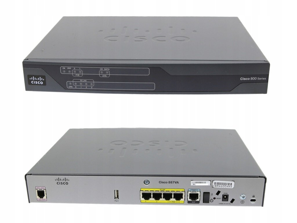 CISCO CISCO887VA-K9 887VA VDSL2/ADSL2+ Router C887VA-K9