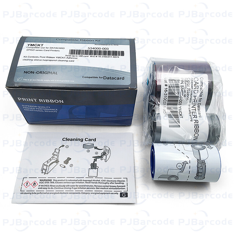 New Datacard 534000-003 YMCKT Color Ribbon - Replacing - 500 Prints SD260 SD360