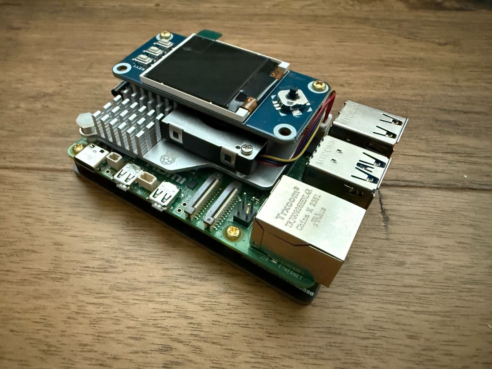 Raspberry Pi 5 8GB System w/ 250GB SSD, Active Cooler, LCD Hat, Power & HDMI