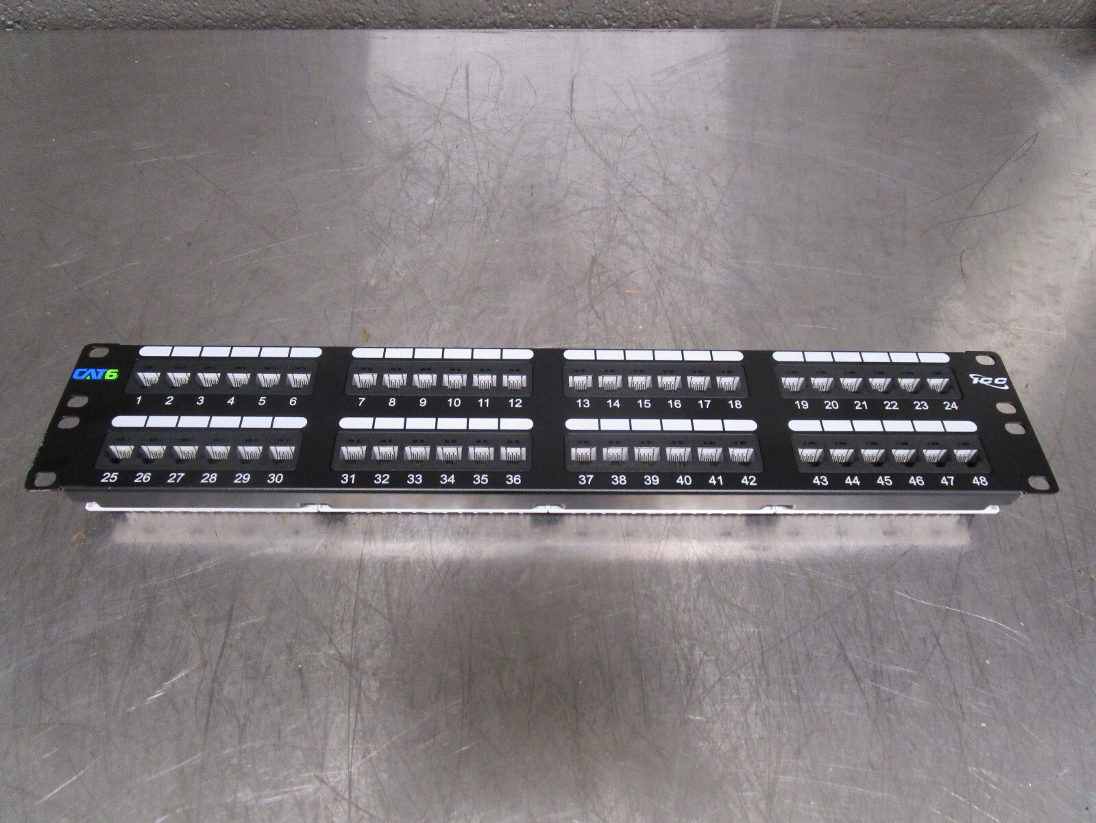 New Icc Patch Panel- Cat 6- 48-Port- 2 Rms