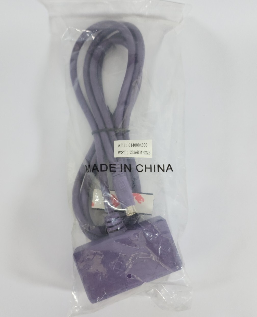 GENUINE  ATI 8-Pin Mini Din TO 4 PIN S-Video 3 RCA Component Adapter Purple 