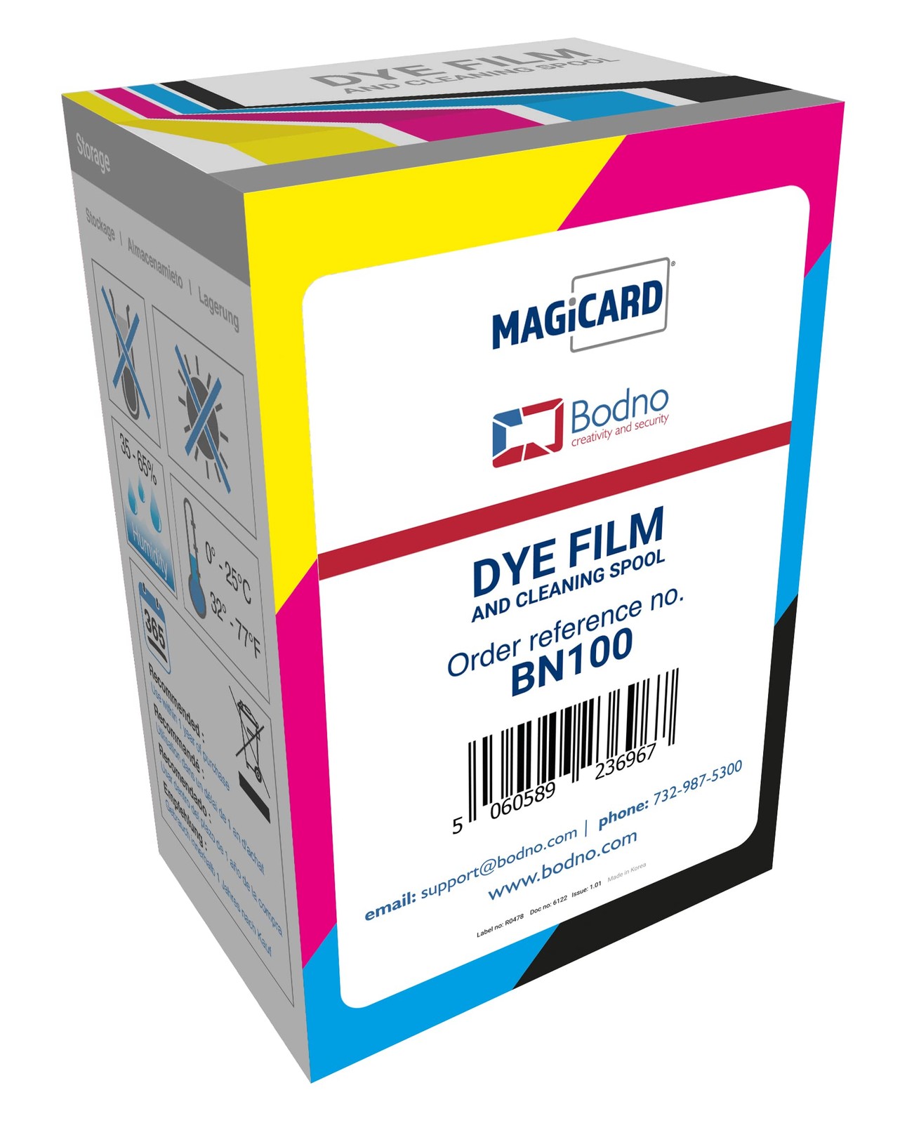 Magicard D BN100 Color Ribbon YMCKO 100 Prints ID Card Printer Supplies 1 PCS