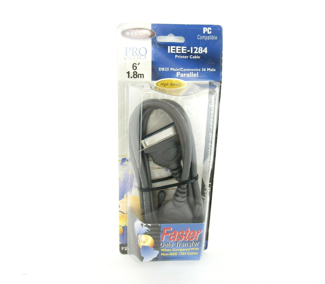 Belkin F2A046-06 Pro Series 6ft  IEEE 1284 Parallel Printer Cable