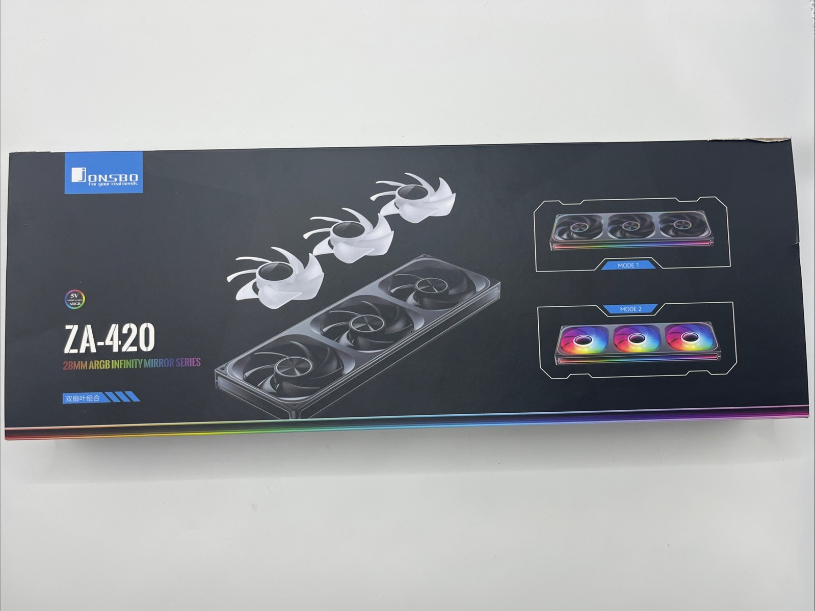 JONSBO ZA-420B 28MM ARGB Infinity Mirror Series Case Fan