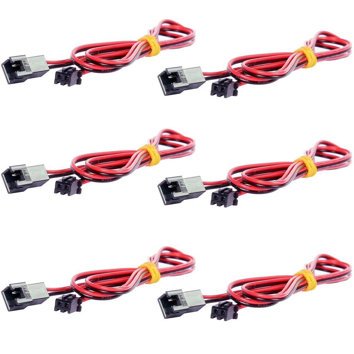 6pcs 1m 3d Printer Parts Cooling Fan Extension Cable 2pin Xh2.54 Connection Line