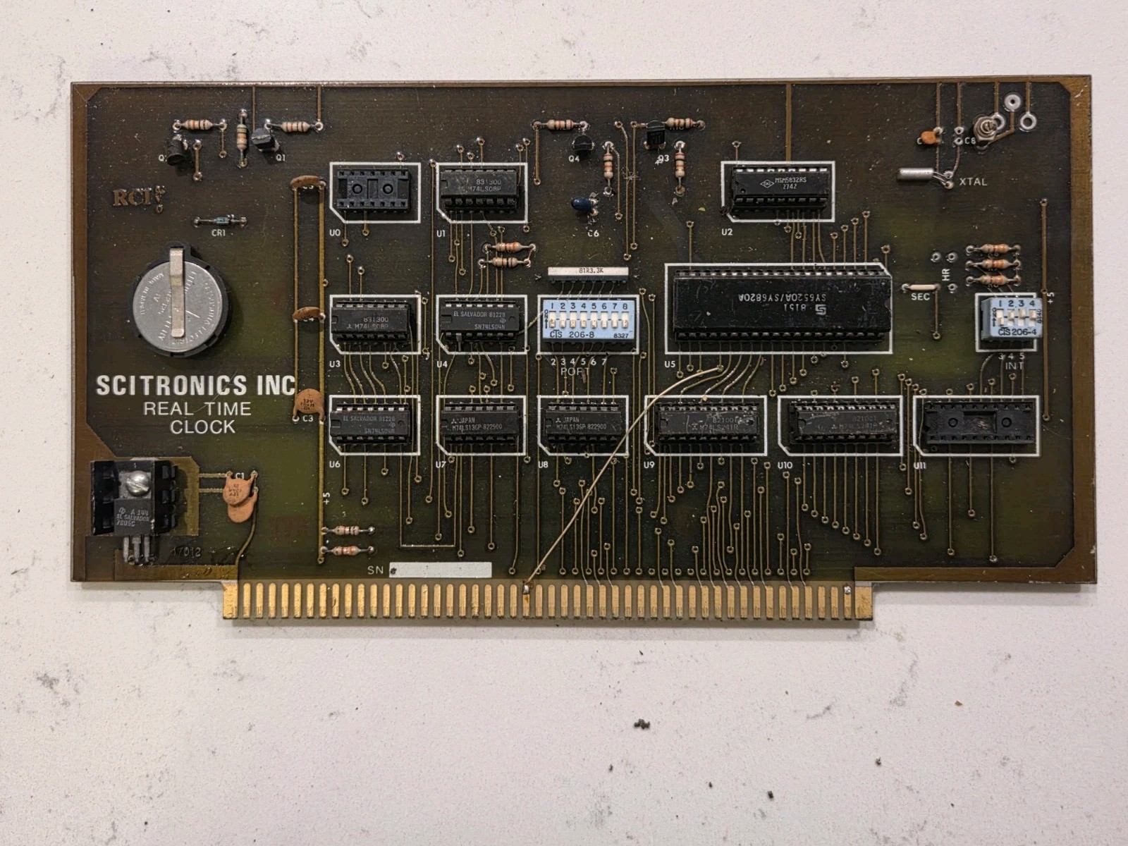 ​Vintage Scitronics Inc Real Time Clock RTC Board S-100 Bus Computer