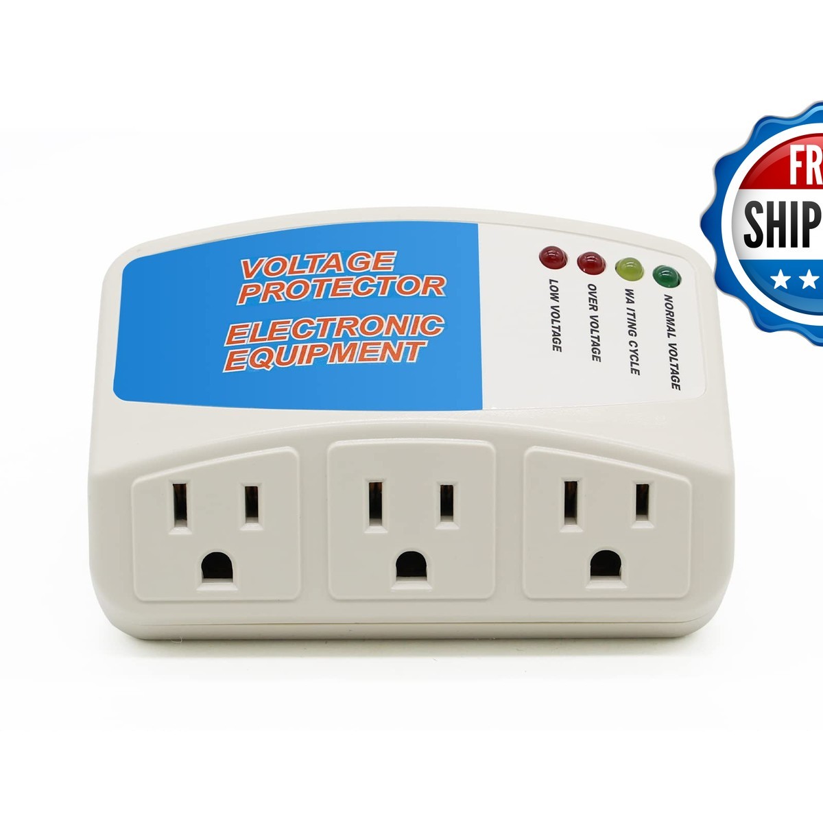 BSEED Surge Protector Power Strip 3 Outlet 1875W 120V 15A for Refrigerator 1