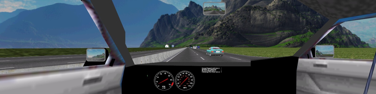 Pro Driving Simulator Software for Training and Testing - 3 Monitor