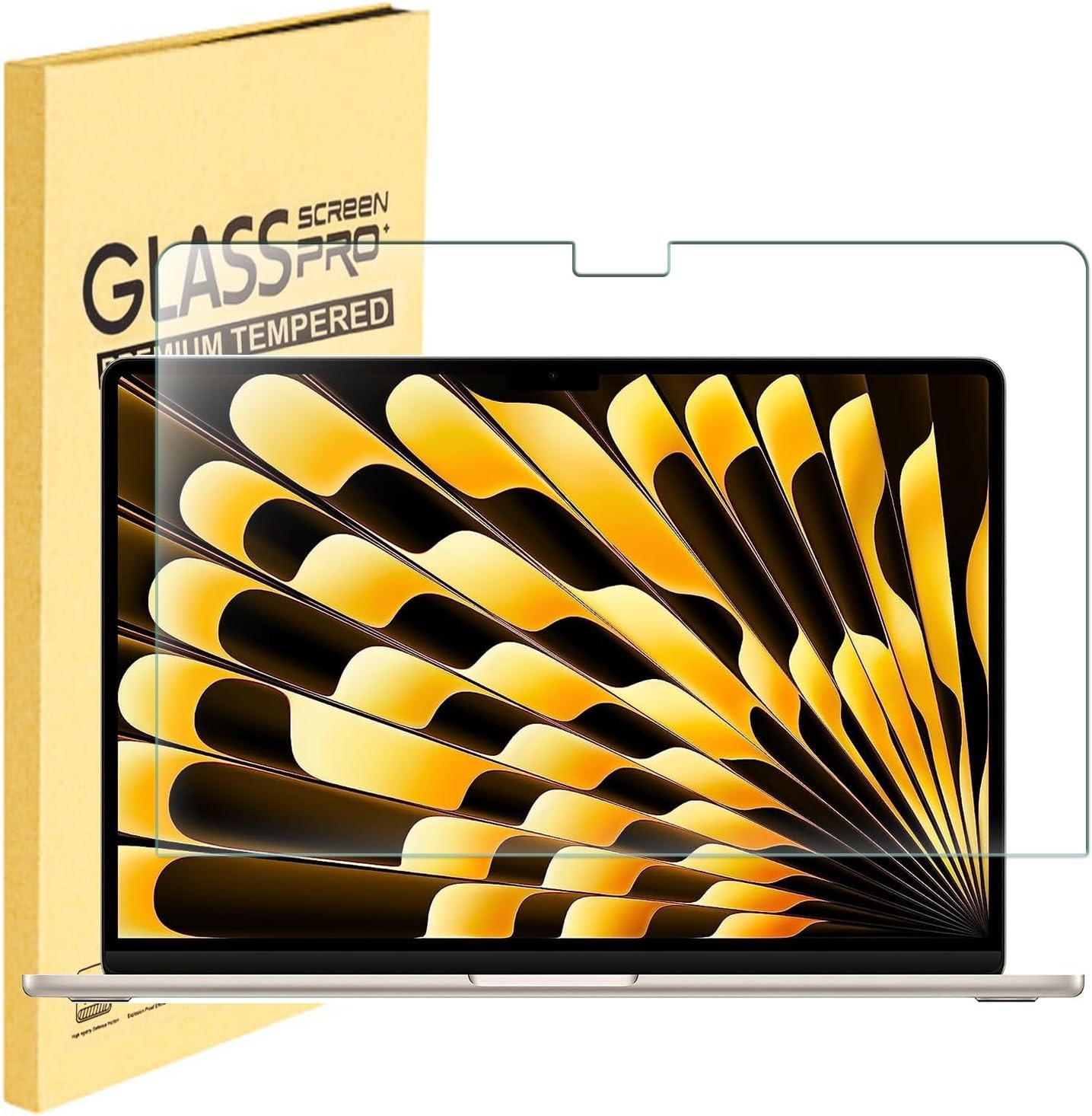 Clear Tempered Glass Screen Protector for 15" MacBook Air Laptop Accessory