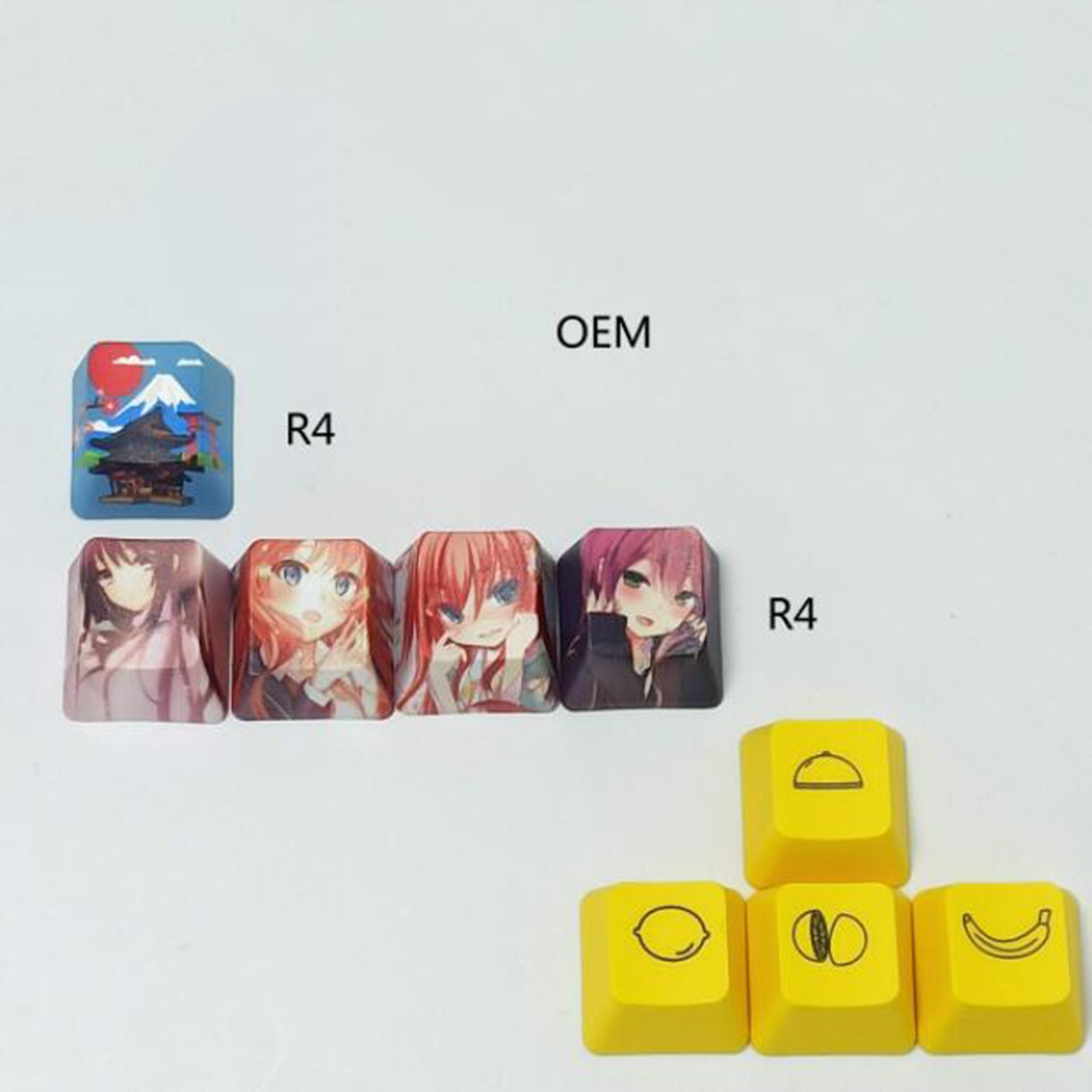 Mechanical Keyboard 9 Keycaps Keys PBT OEM R4 Arrow Keys Spare Parts
