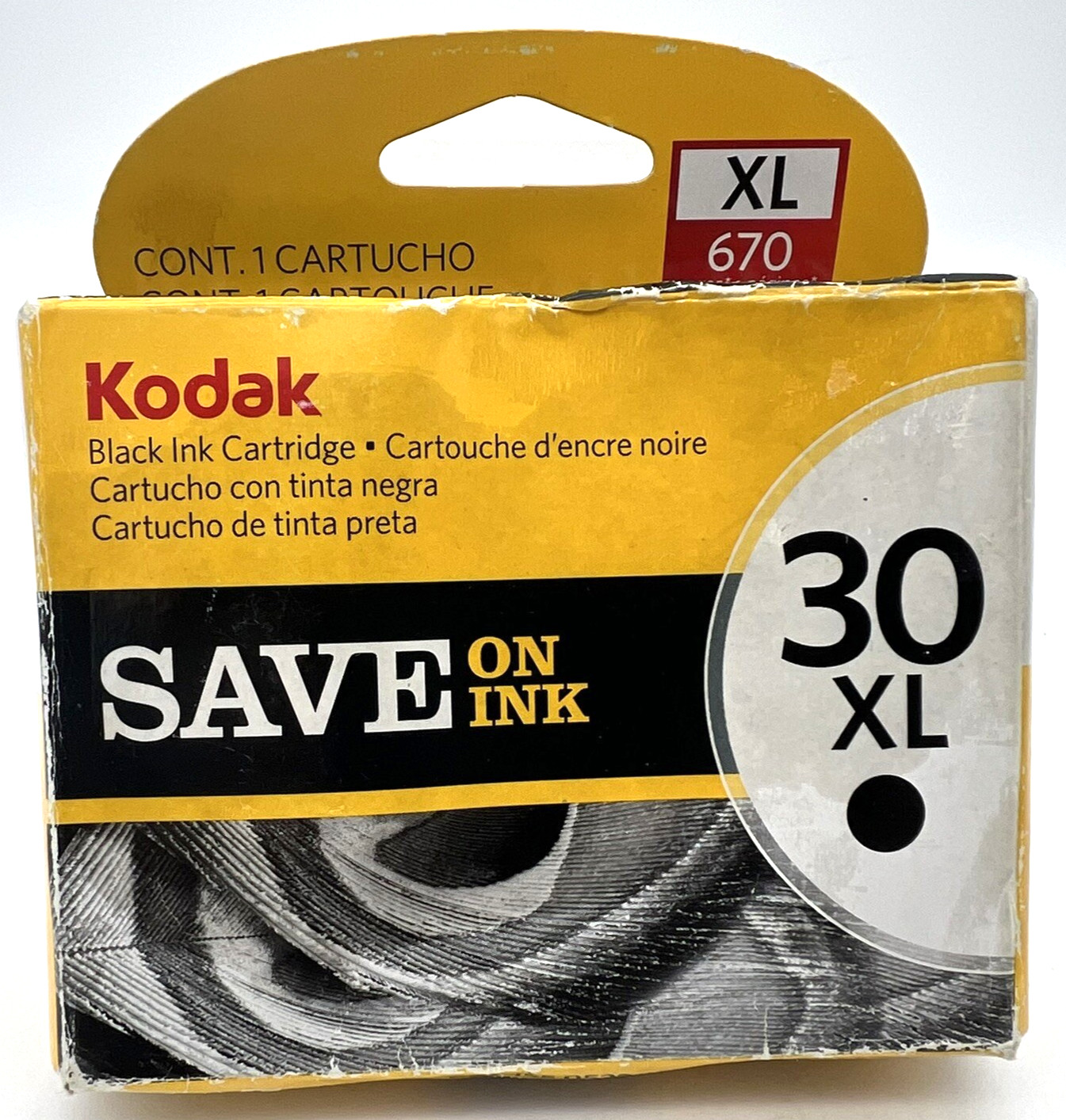 Kodak 30 XL Black Ink Cartridge All-in-One Printer Cartridge (670 Sheets) OEM