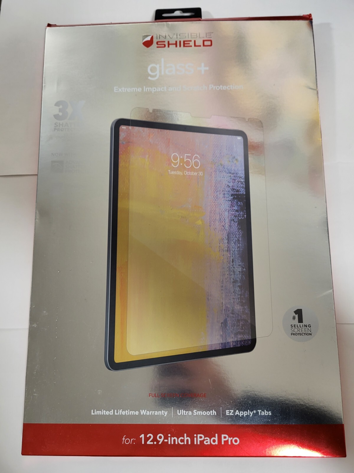 Zagg Ipad 12.9" Pro Glass+ Invisible Shield Screen Protector 3x Shatter Protect