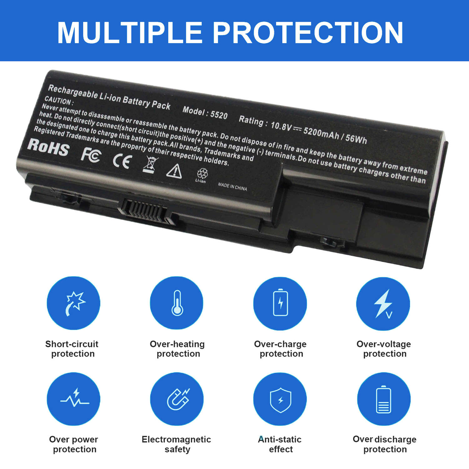 AS07B41 AS07B31 AS07B51 AS07B61 Battery For Acer Aspire 5230 5235 5310 5315 5920