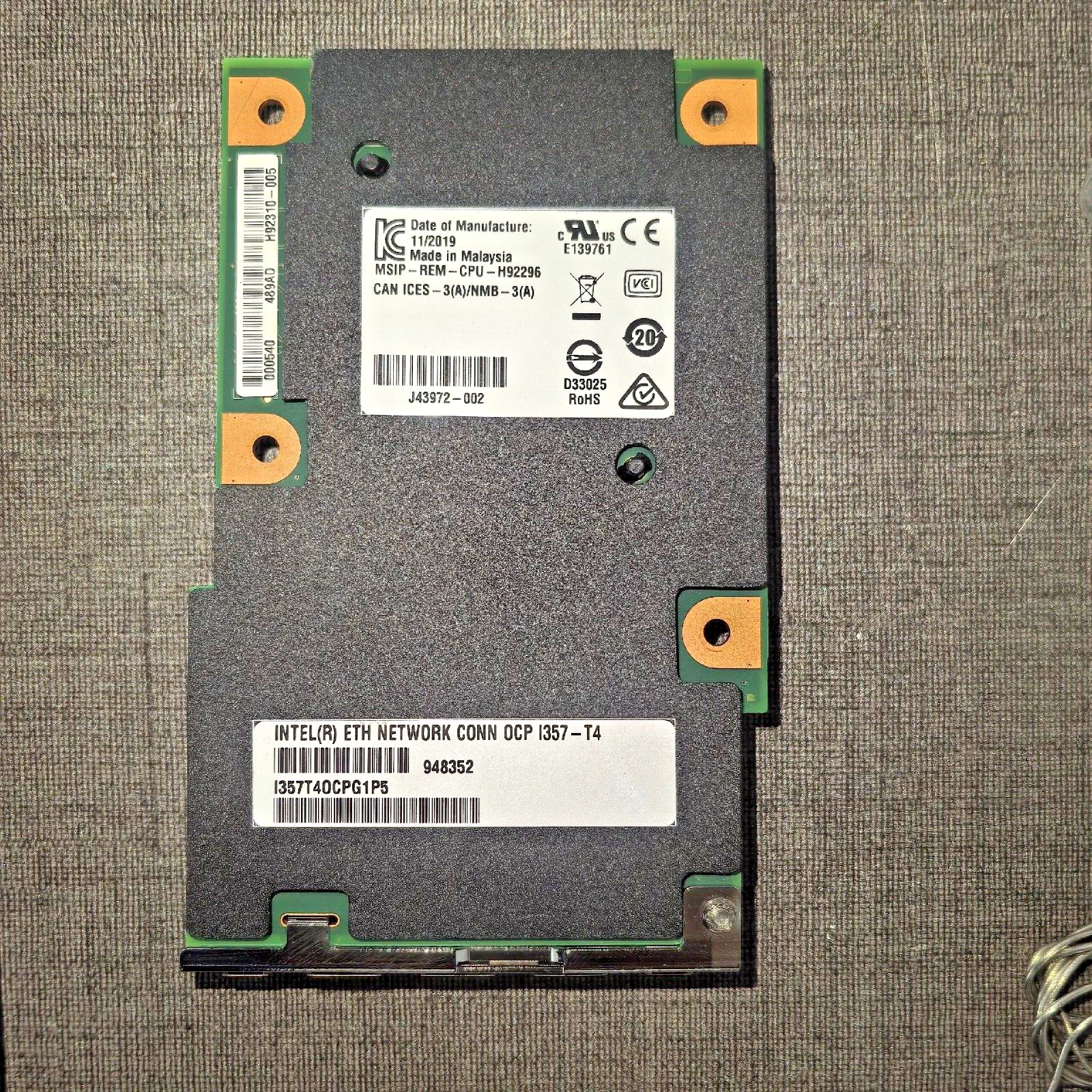 Intel I357-T4 Ethernet Network OCP  Quad Port 1GBASE-T  (RJ45)   I357T4OCPG1P5