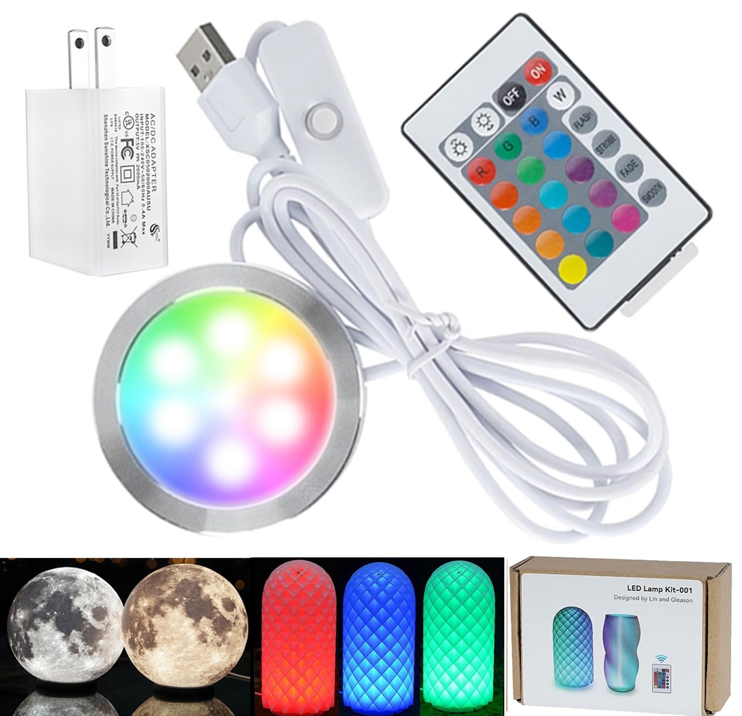 1-Pack IR RGB LED Lamp Kit 001 for Bambu Lab MH001 Light Projects