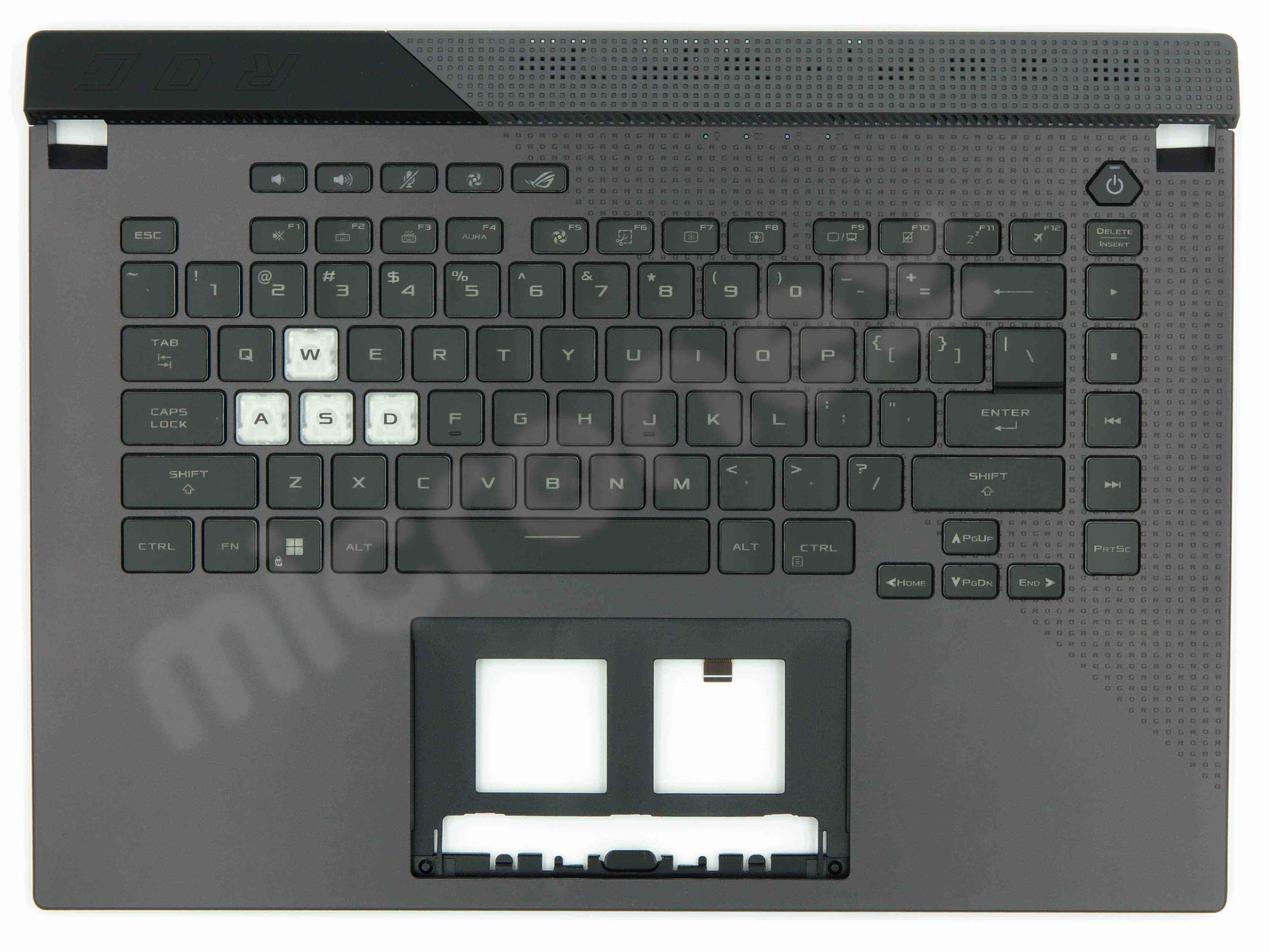 FOR Asus 90NR0572-R33US1 Palmrest Keyboard LED RGB 4 ZONE gray with black finish