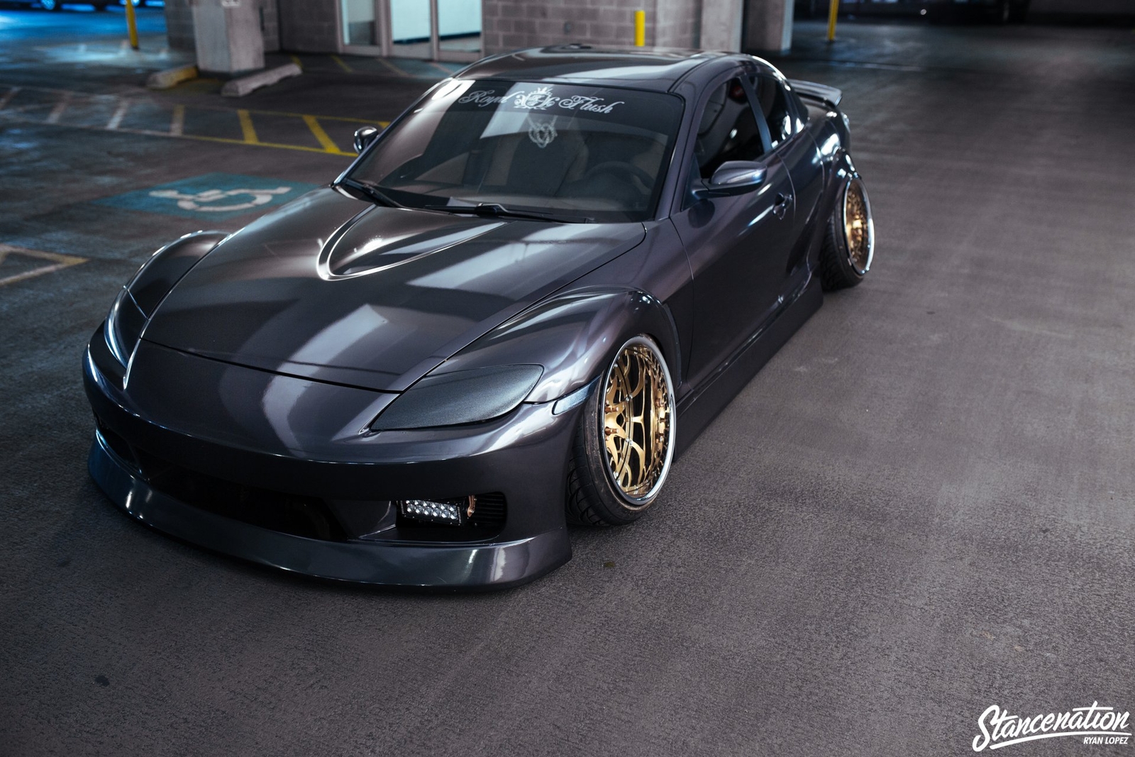 Cars mazda rx8 Desk Mat Stitched