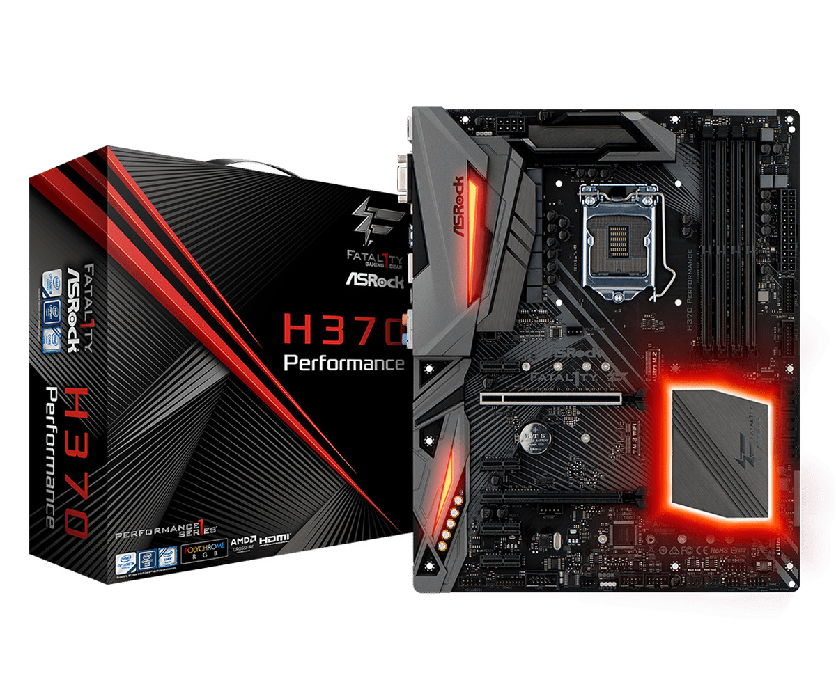ASROCK Fatal1ty H370 Performance Motherboard 8GB Ram 256GB SSD HD Excellent cond