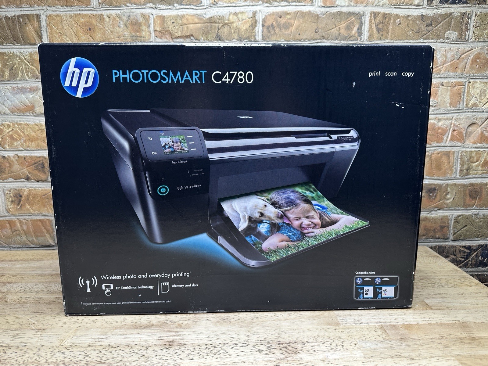 HP Photosmart C4780 All-in-One Print Inkjet Wireless Photo Printer New Sealed